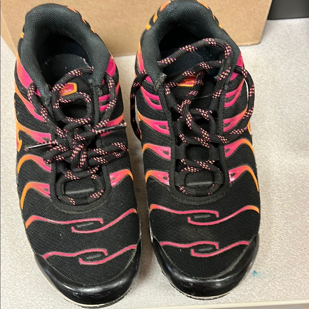 Nike Kids Shoes - Black, Pink, and Orange